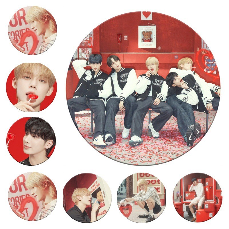 TXT The Star Chapter SANCTUARY Tinplate Huy Hiệu Gương Móc Khóa Túi Charm Kpop Fan Merch