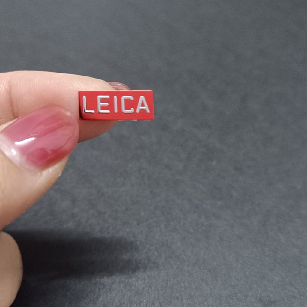 New Product#Lycra logo logo Lycra LEICA Red silver Metal Sticker for Leica Camera Decoration, Xiaomi