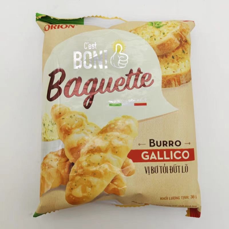 Orion Nhỏ Baguette Baguette Tỏi Bơ Muối Bánh Quy Đồ Ăn Nhẹ Thông Thường Muối Sắc Nét Nhỏ Baguette% L