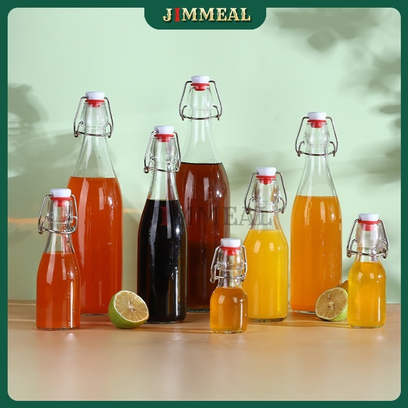 [Bao Vỡ] Chai Thủy Tinh Nắp Bật, Nắp Gài, Nắp Kẹp Khóa Inox JIMMEAL Đựng Trà Kombucha, Kefir Tạo Ga