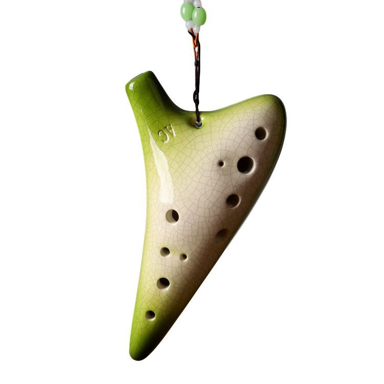 Kèn Ocarina 12 lỗ gốm sứ màu gradient tone AC cho người mới bắt đầu tặng kèm hướng dẫn, giao nhanh c
