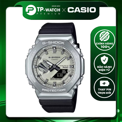 Đồng hồ nam dây nhựa Casio G-Shock GBM-2100A Bluetooth - Năng lượng mặt trời - Chống nước 200m - Siz
