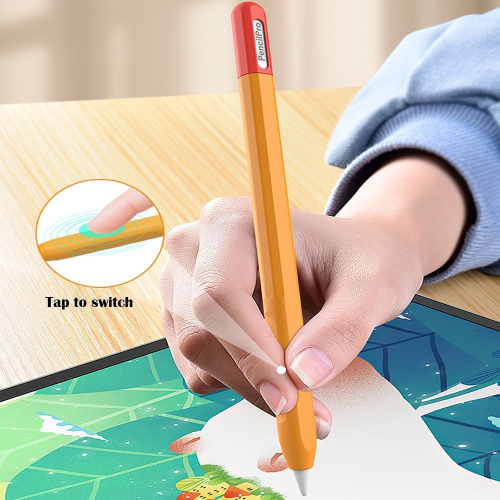 Ốp Silicon Nhiều Màu Sắc Cho Apple Pencil Pro Mềm Mại Chống Trơn Trượt Bảo Vệ Cảm Ứng Bút Chì Tay Ch