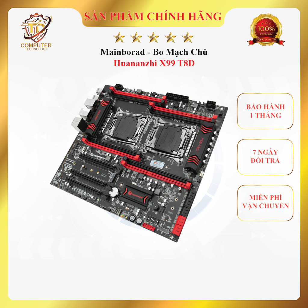 Main Huananzhi X99 T8D. Hàng Đẹp - Bảo Hành 1 Tháng