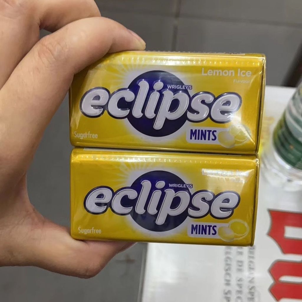 Hồng Kông Nhập Khẩu ECLIPSE ECLIPSE Kẹo Bạc Hà Không Đường Vàng Chanh Nhai Kẹo Cao Su Dưỡng Ẩm Họng 