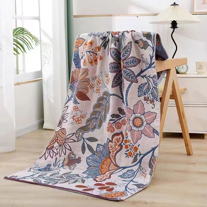 New Product#Extra-large pure cotton gauze bath towel, absorbent pure cotton bath for adults and chil