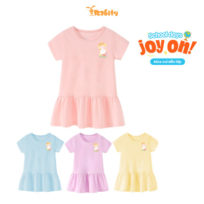  Đầm váy thun ngắn tay bé gái Rabity 950.904