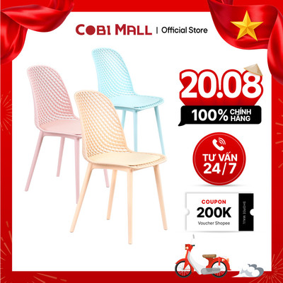 Ghế Nhựa Đúc Lưng Lưới Cobihome – Ghế Ăn, Ghế Cafe, Ghế Sân Vườn Cao Cấp