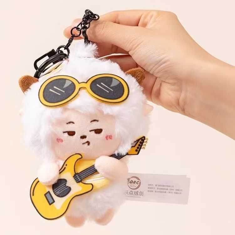 Tik Tok Bán chạy Dê dễ chịu và Big Big Big Wolf Crazy Rock Dòng nhạc Đồ chơi sang trọng Búp bê Móc c
