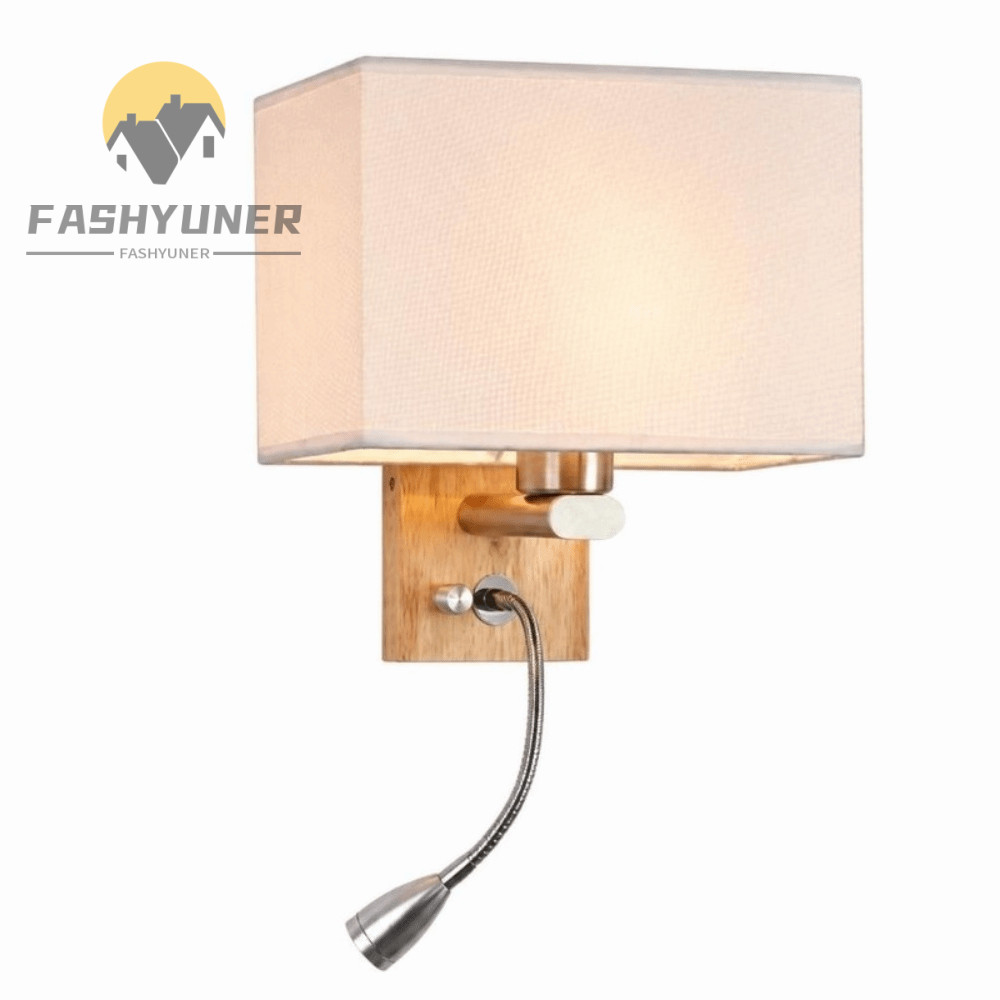 Đèn treo tường FASHYUNER, có công tắc quay E26 / E27 Đèn tường LED tương thích, lắp đặt dễ dàng bằng