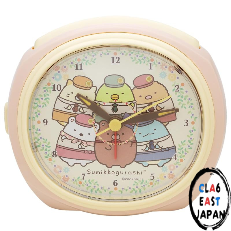ALIAS Alarm Clock Sumiko Gurashi Analog with Light Continuous Second Hand Alarm Clock Kumakoujou-cho