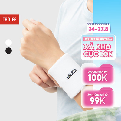 Băng cổ tay thể thao unisex người lớn, chặn mồ hôi tay thấm hút hiệu quả CANIFA 5AO26S004