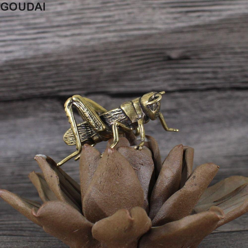 Tượng cricket GOUDAI, Cricket đồng thau cricket trẻ em, Quà tặng đồ chơi bằng đồng thau nhỏ ngộ nghĩ