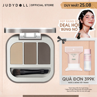 Phấn Kẻ Chân Mày JUDYDOLL 3 Color Eyebrow Powder Mịn Lì Lên Màu Chuẩn Phẩy Sợi Tự Nhiên Chống Nước Lâu Trôi 2g