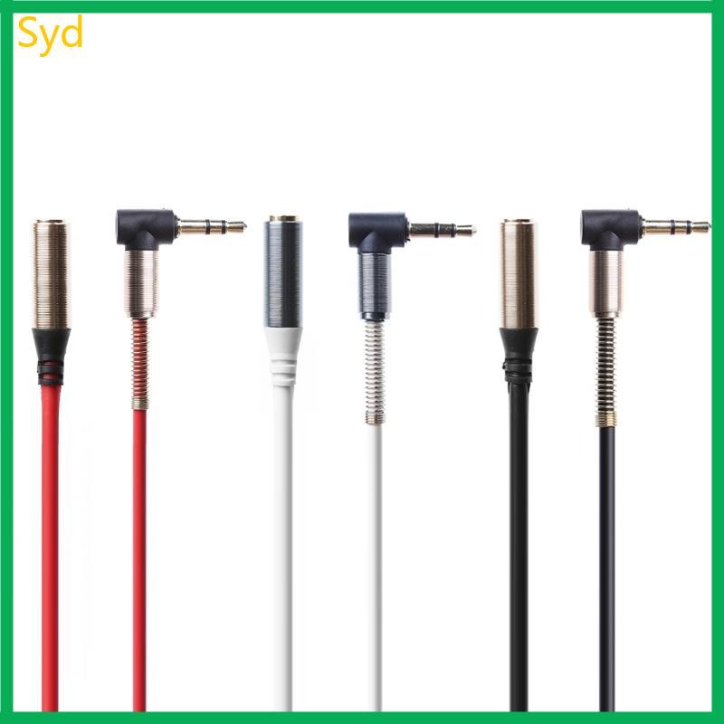 Syd 3 5mm Nam Sang Nữ Góc Phải Adapter Jack Cắm Aux Nối Dài Adapter Cho Xe MP4 MP3