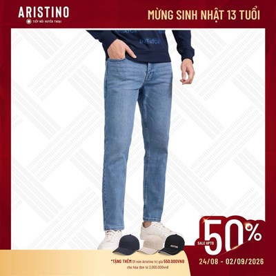 Quần jeans nam ARISTINO dáng suông nhẹ thoải mái - AJNR03