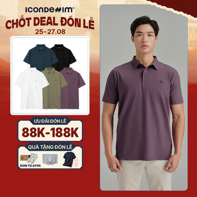 Áo Polo Nam ProCool New Gen ICONDENIM, công nghệ hạt làm mát, vải Cool Fabric độc quyền co giãn giữ form tốt PLID0228