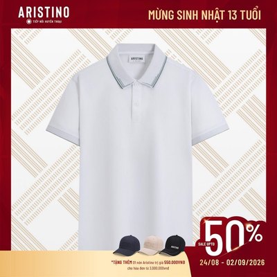 Áo polo nam ngắn tay ARISTINO Regular fit, chất liệu Cotton thoáng khí, thấm hút tốt - APS168S3EC