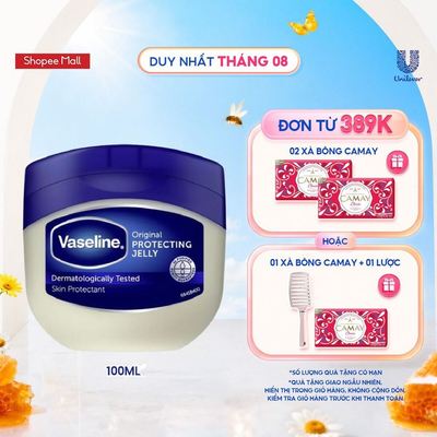 Sáp Vaseline Protecting Jelly dưỡng ẩm 100ml/85g (Chọn Original / Cacao Butter / Aloe)
