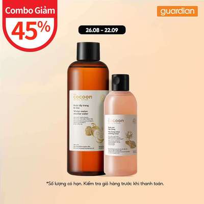 Combo Nước Tẩy Trang Bí Đao Cocoon Winter Melon Micellar Water 500ml & Nước Hoa Hồng (Toner) Sen Hậu Giang Cocoon 310ml