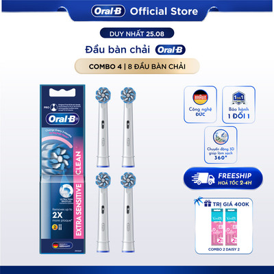 [HỎA TỐC 2H-4H] Combo tiết kiệm set 8 đầu bàn chải Vitality Pro Deep Clean/Whitening/Sensitive