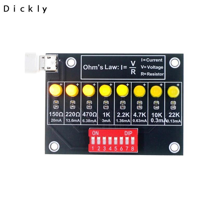 Ohms Law Learning DIY Solder Practice Kit Bảng kim loại giảng dạy điện tử Dự án phòng thí nghiệm đơn