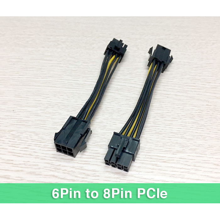 Dây cáp chuyển nguồn Molex 6 pin sang 8 pin CPU - jack chuyển 6 pin to 8 pin cpu 12V