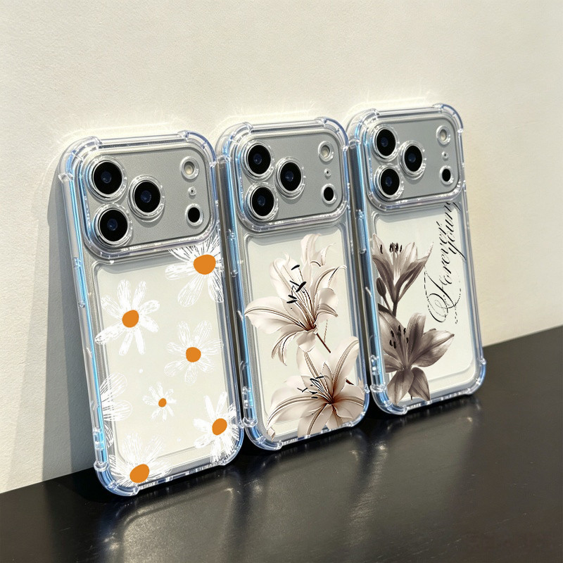 Vỏ trong suốt thời trang hoa cúc cho Google 9 Pro XL 9Pro Google9 Ốp lưng Air-Guard Corners Clear TP