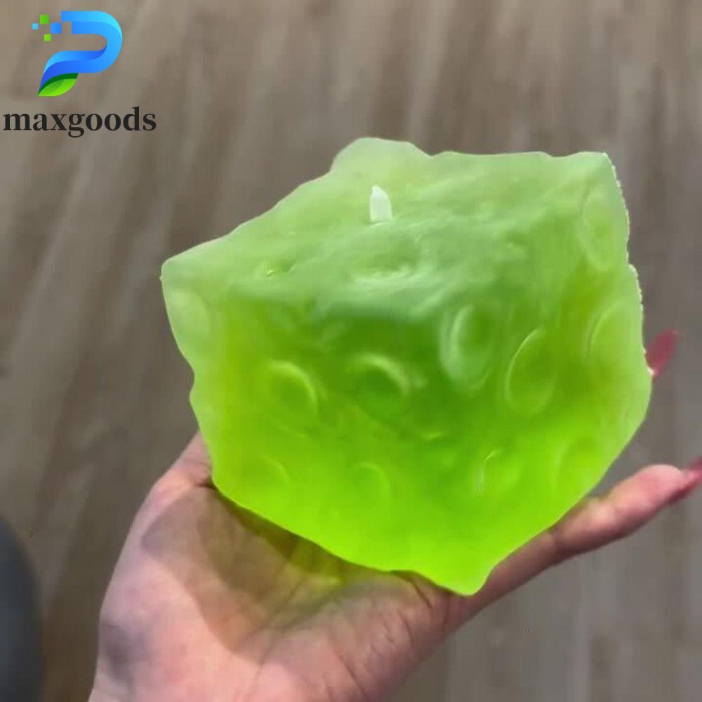 MAXGOODS Cheese Cube Ball, Frosted Matte Super Soft Cheese Squishy Toy, Creative Non-Bounce Pinch Sq