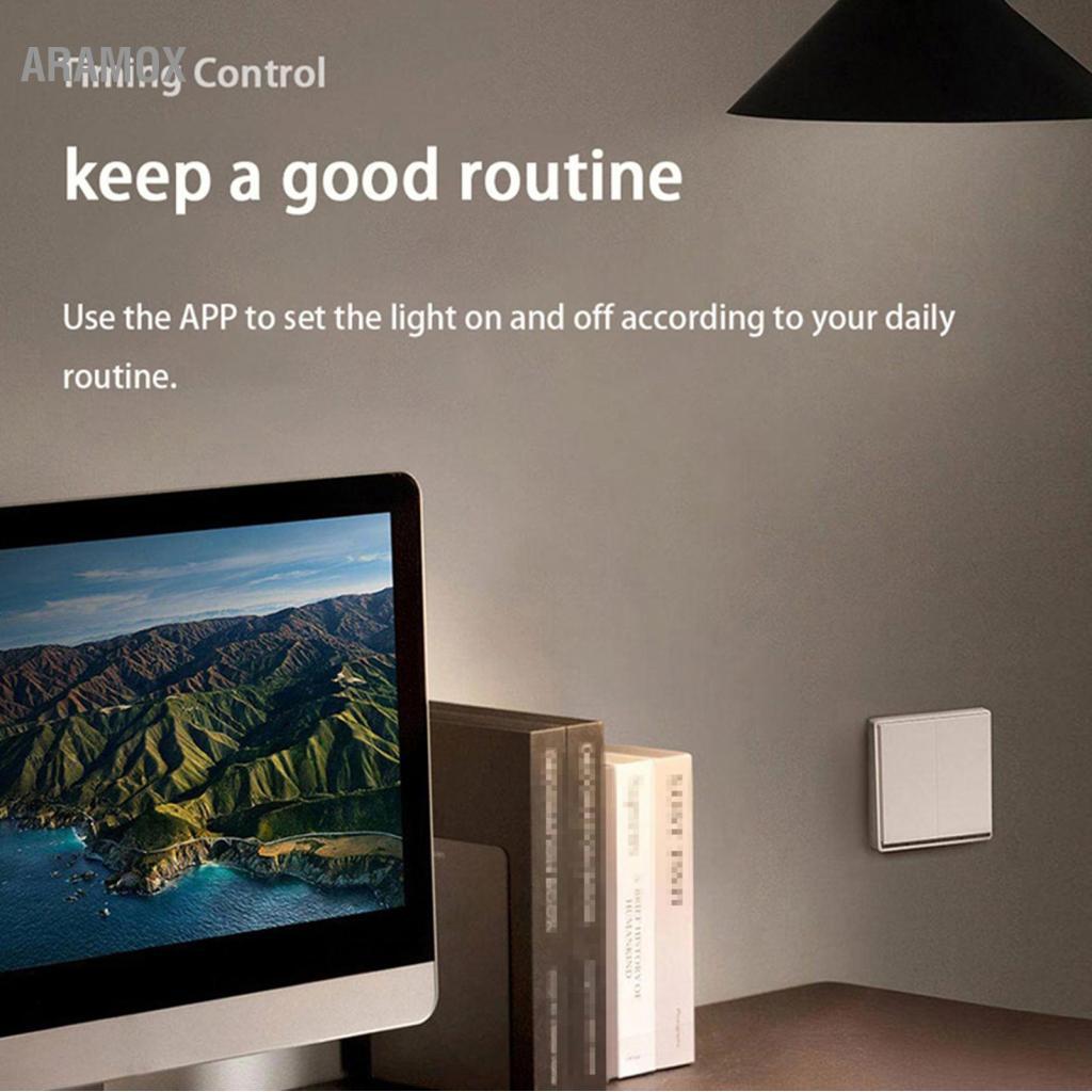 Aramox Công tắc tường thông minh Aqara E1 ZigBee 3.0 Đèn phím không dây tại nhà Điều khiển từ xa WiF