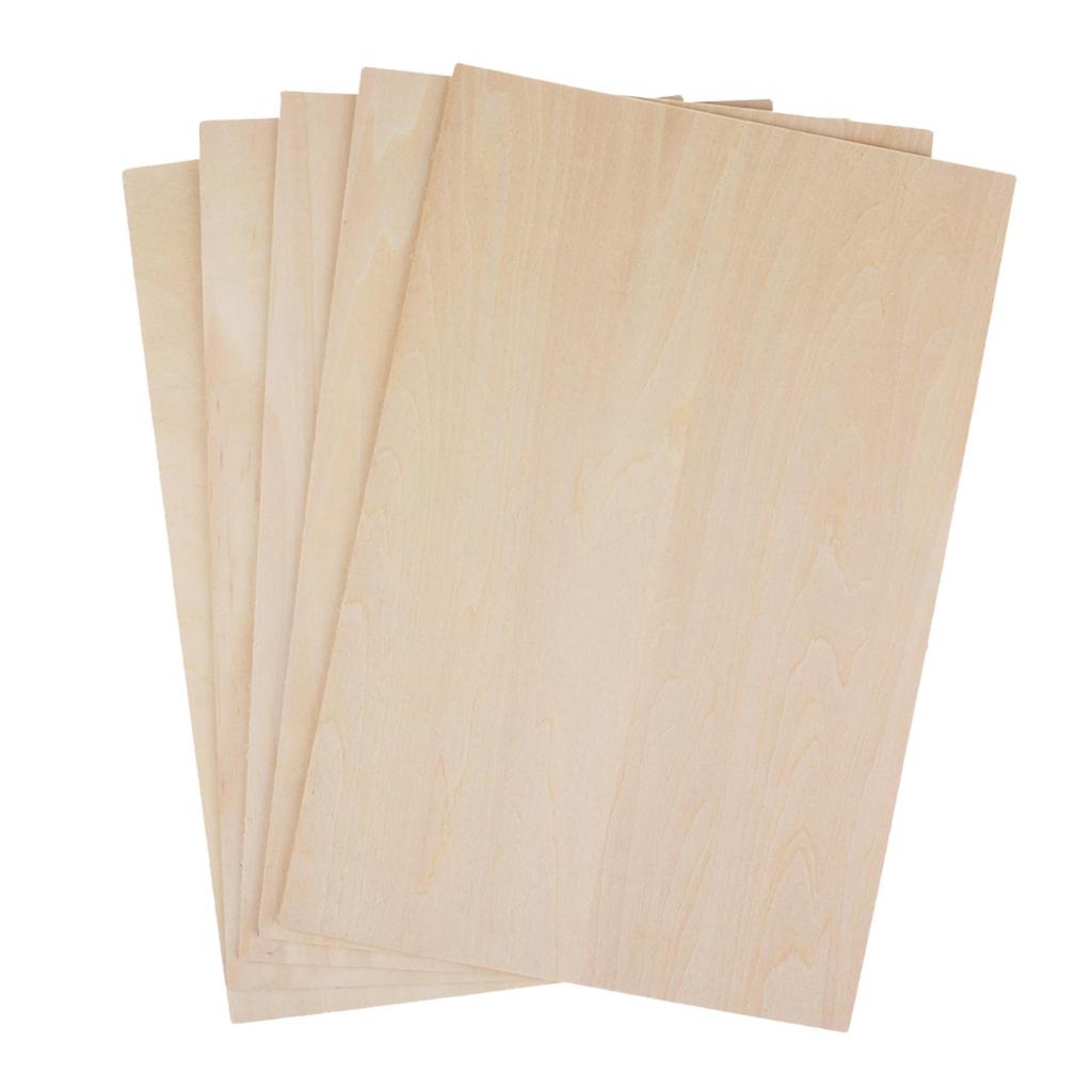 10 Miếng Bảng Gỗ Chưa Hoàn Thành Tấm Gỗ Bảng Basswood Cho Mini