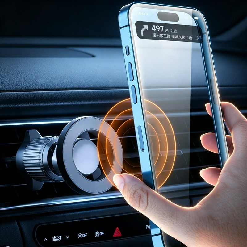 Đa Năng Từ Tính Ô Tô Lỗ Thông Khí Điện Thoại Di Động Kẹp GPS Chân Đế Cho iPhone Xiaomi Samsung Nam C