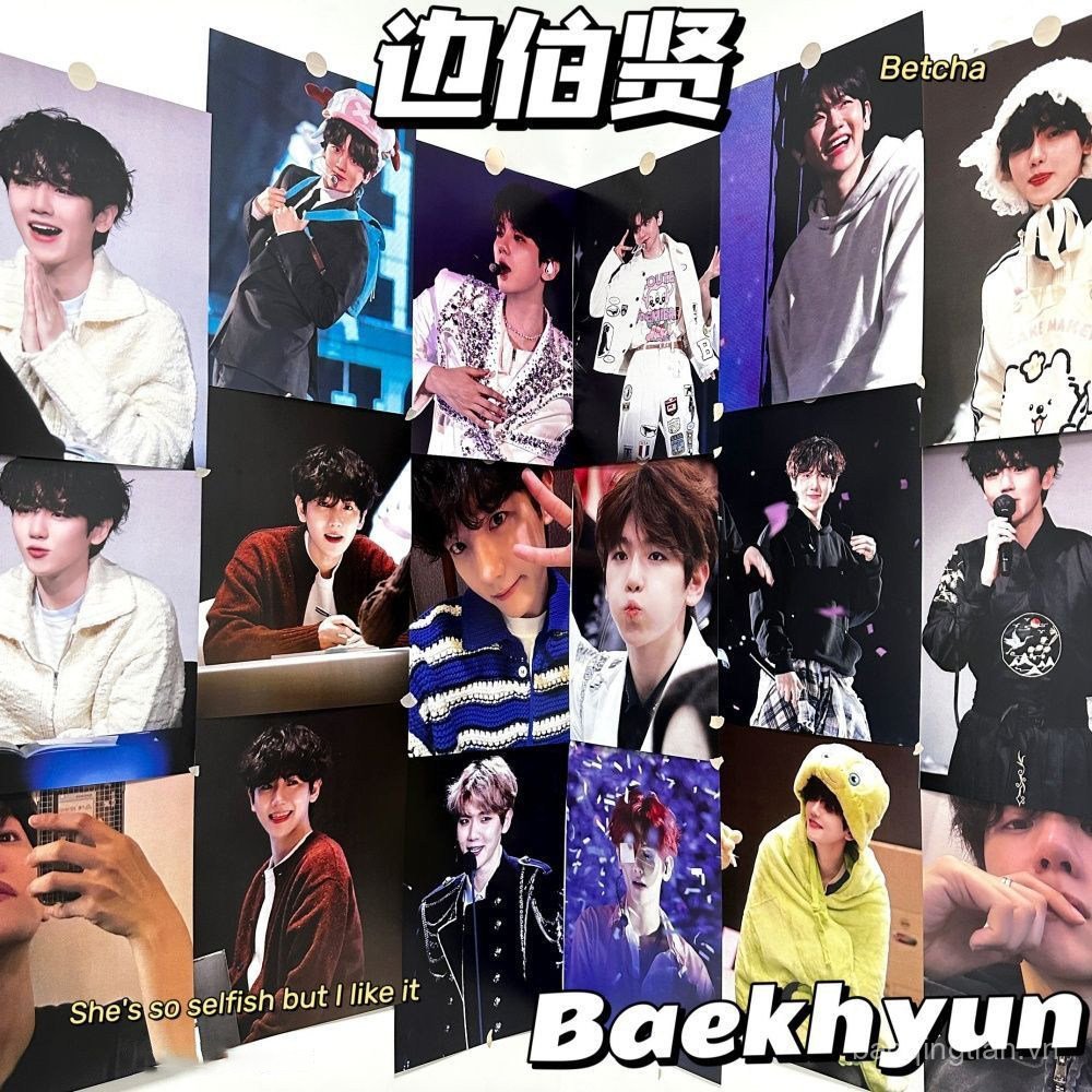 EXO Side BaekHyun Poster Hàn Quốc BaekHyun Dán Tường Ký Túc Xá Sinh Viên Phòng Ngủ Dán Tường Trang T