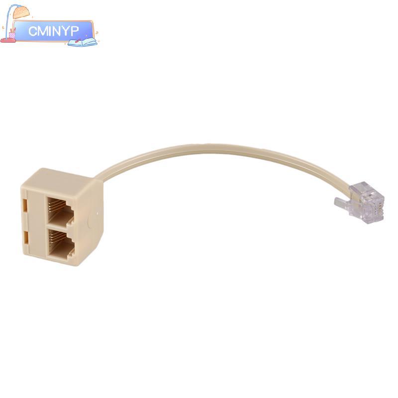Bộ Chia Điện Thoại CMINYP RJ11 6P4C 1 Nam Sang 2 Nữ Adapter RJ11 Sang RJ11 Tách Phụ Kiện Điện Thoại