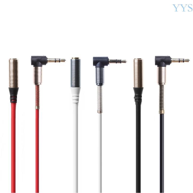 YYS 3 5mm Nam Sang Nữ Góc Phải Adapter Jack Cắm Aux Nối Dài Adapter Cho Xe MP4 MP3