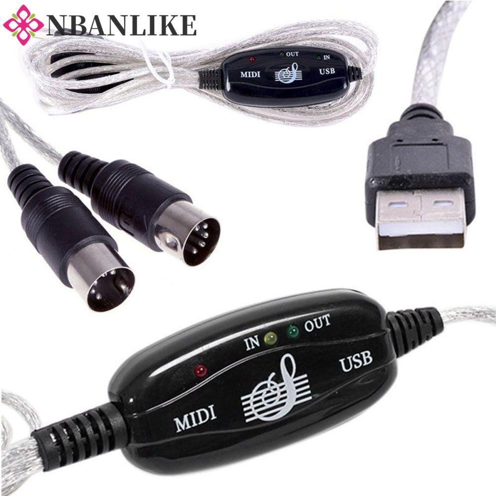 NBANLIKE MIDI sang Cáp USB Chuyên Nghiệp Hữu Ích Giao Diện MIDI Âm Thanh Dây Nhạc Cho Bàn Phím PC US