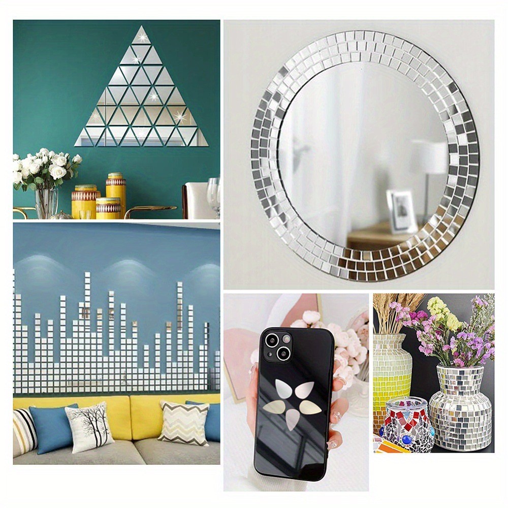 Dán Tường Acrylic 100 Miếng Dán Tường Trang Trí Gương Dán Tường