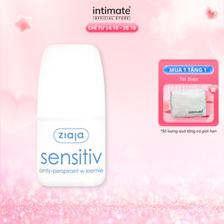 Lăn Khử Mùi Sensitive Creamy Anti-perspirant ZIAJA Hỗ Trợ Ngăn Tiết Mồ Hôi, Dưỡng Ẩm, Thẩm Thấu Tốt 60ml