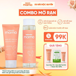 [COMBO MỜ RẠN CẤP TỐC] Kem Rạn Da 50G + Dầu Rạn Da 125ML KUTIESKIN MAMA Mờ Rạn Đỏ Và Rạn Trắng KT06