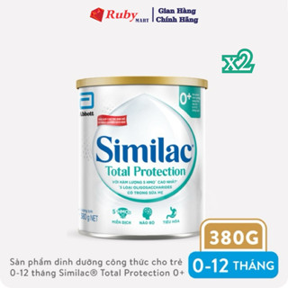  Combo 2 Lon Sữa bột Similac Total Protection 0+ 380g  0 - 12tháng  