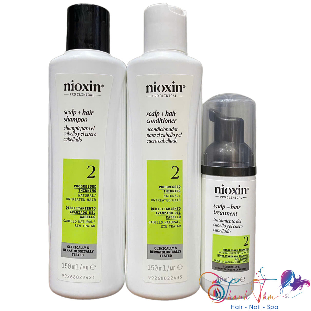 [ NA ] Bộ dầu gội Nioxin TrialKit chống rụng tóc System 2 150mlx2/40ml ( Natural Hair )