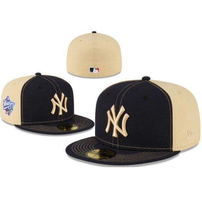 Mũ bóng chày Major League New York Yankees 1998 World Series, kiểu flat eaves, kèm mũ thời trang - y