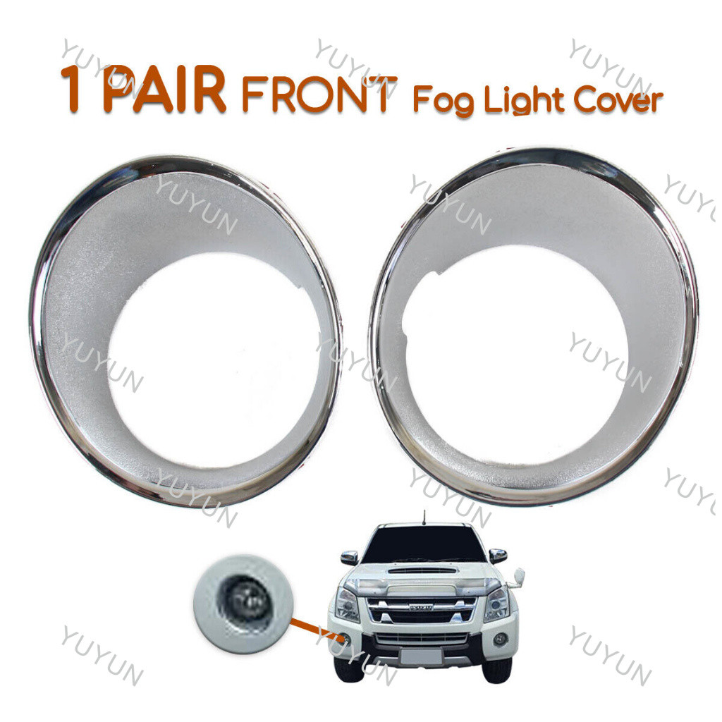 Vỏ đèn sương mù YY che đèn sương mù mạ crôm cho ISUZU DMAX D-MAX 2007 2008 2009 2010 2011