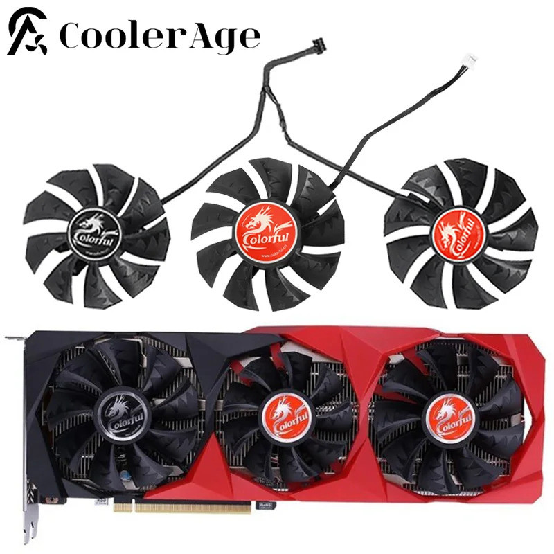 INew 87MM Quạt Làm Mát Thay Thế Cho Nhiều Màu Sắc GeForce RTX 3060 3070 3080 Ti 3090 NB 12G-V Đồ Họa