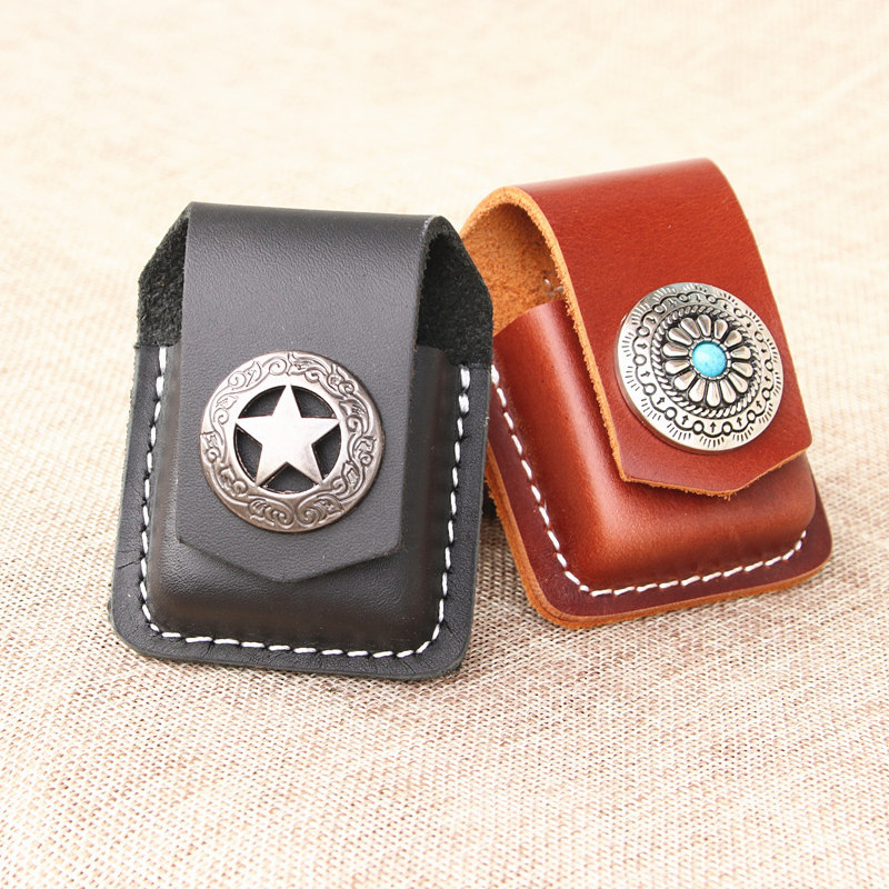 Zippo Lighter Leather Case Zorro Zoro Zoro Kerasene Lighter Da Bò Bao Da Đa Năng Handmade Da Thật Ch