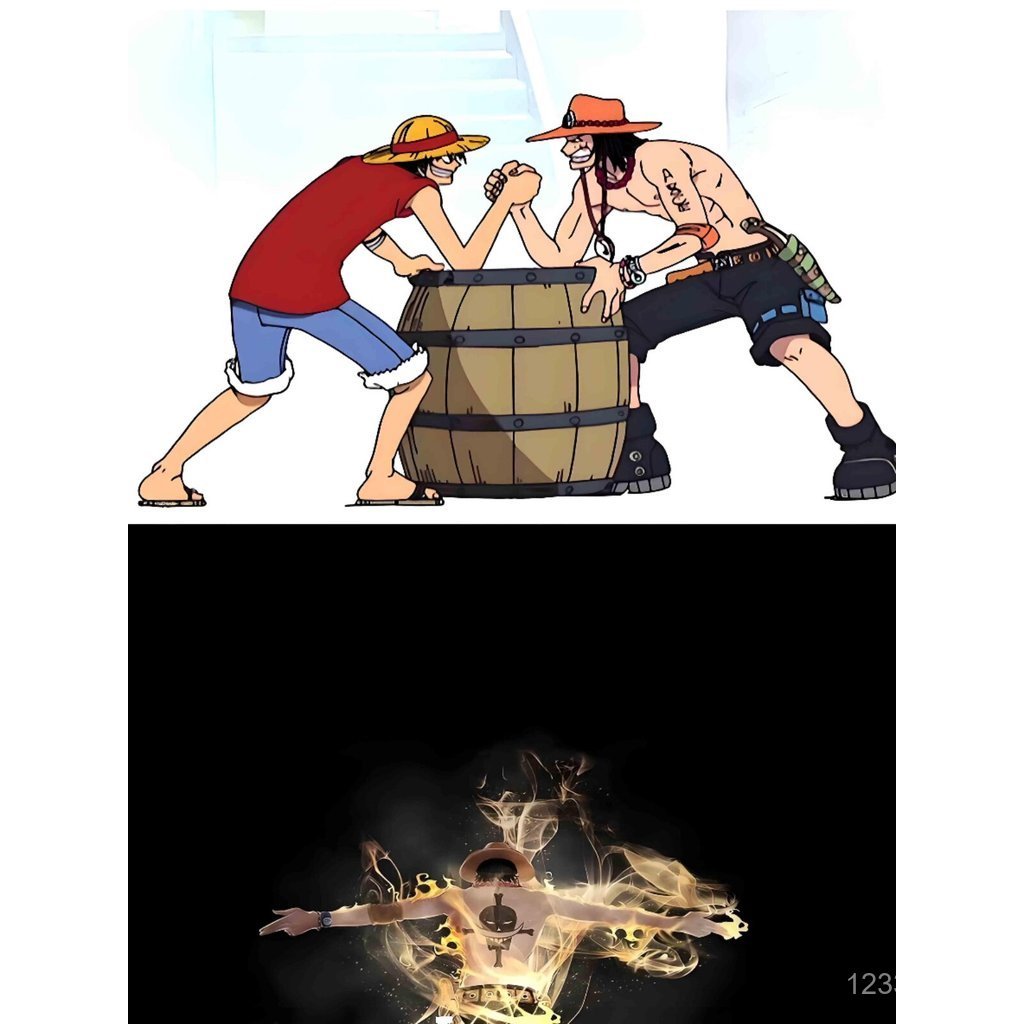 Mới Bể Cá Nền Dán One Piece Ace Hoạt Hình Nhân Vật Anime Bức Tranh Tường Bể Cá Cảnh Quan Bên Ngoài X