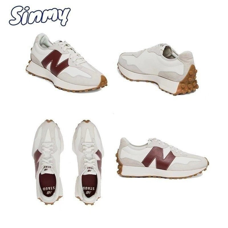 Nb nb 327 Unisex Giày chạy bộ không mũi thấp cho nam nữ Dây đeo vai hộp d3h3