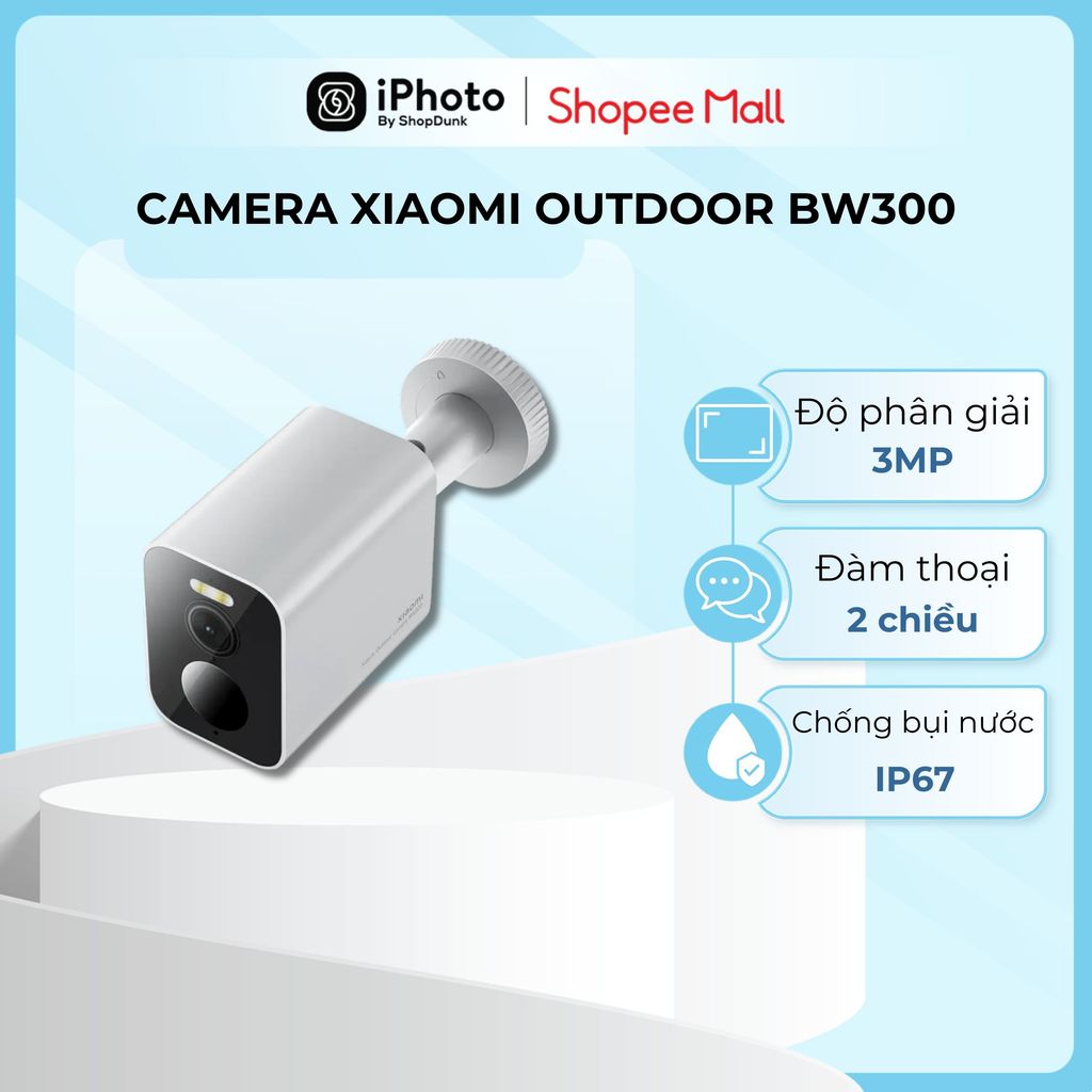 Camera Ngoài Trời 3MP Xiaomi BW300 Đàm Thoại 2 Chiều Bảo Hành Chính Hãng 12 Tháng
