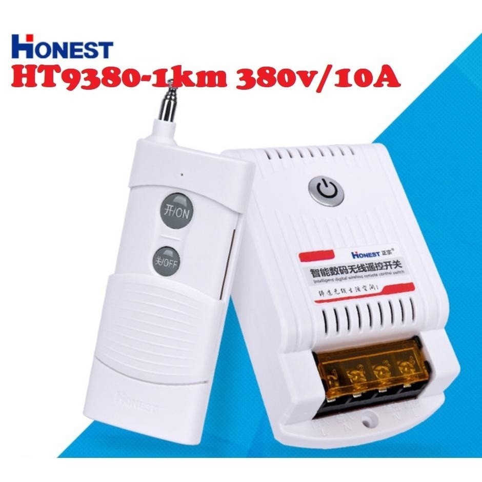 [HT-9380KG-1] Công tắc Honest điều khiển từ xa bằng remote dùng cho motor quạt máy điện 380V