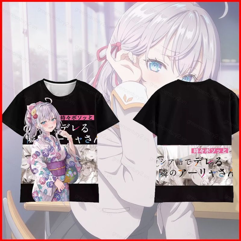 Alya Đôi Khi Giấu Cảm Giác Của Cô Trong Nga Masachika Kuze Cosplay Vải 3D Mùa Hè Áo Thun Anime Tay N